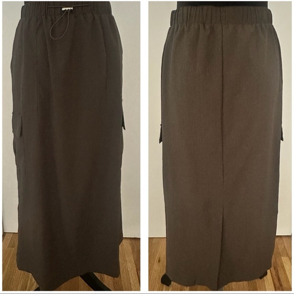 Alice Blue Drawstring Cargo Midi Skirt - Size L - Picture 2 of 5